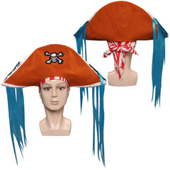 One Piece Buggy Piratenhut Cosplay Halloween Zubehör Buggy the Star Clown Pirate Hat