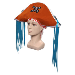 One Piece Buggy Piratenhut Cosplay Halloween Zubehör Buggy the Star Clown Pirate Hat