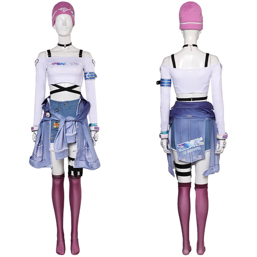 OW Le SSerafim Kiriko Kostüm Set Overwatch Kiriko Cosplay Halloween Karneval Outfits