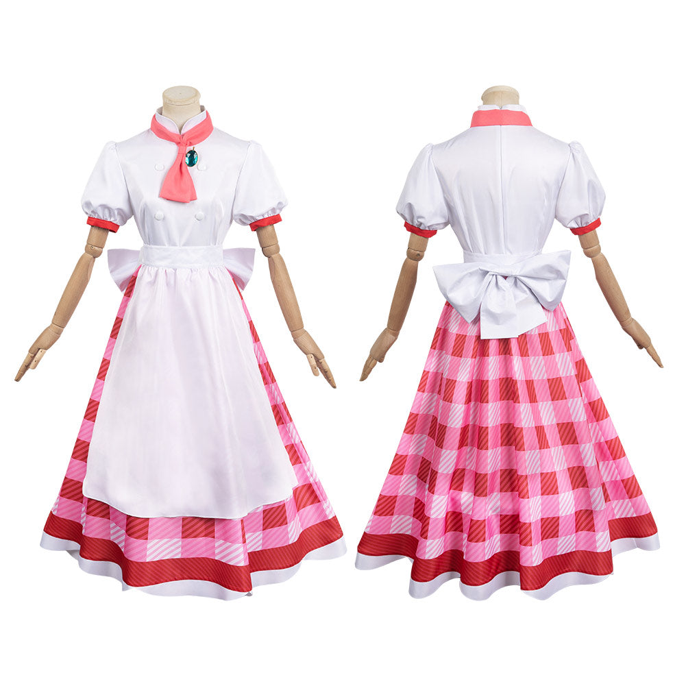 Princess Peach: Showtime! Prinzessin Peach Dienstmädchen Kostüm Cosplay Outfits