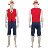 Serie One Piece 2023 Luffy Cosplay Kostüm Halloween Karneval Outfits