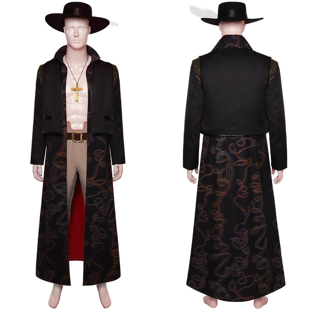 Serie One Piece Dracule Mihawk Kostüm Set Cosplay Halloween Karneval Outfits