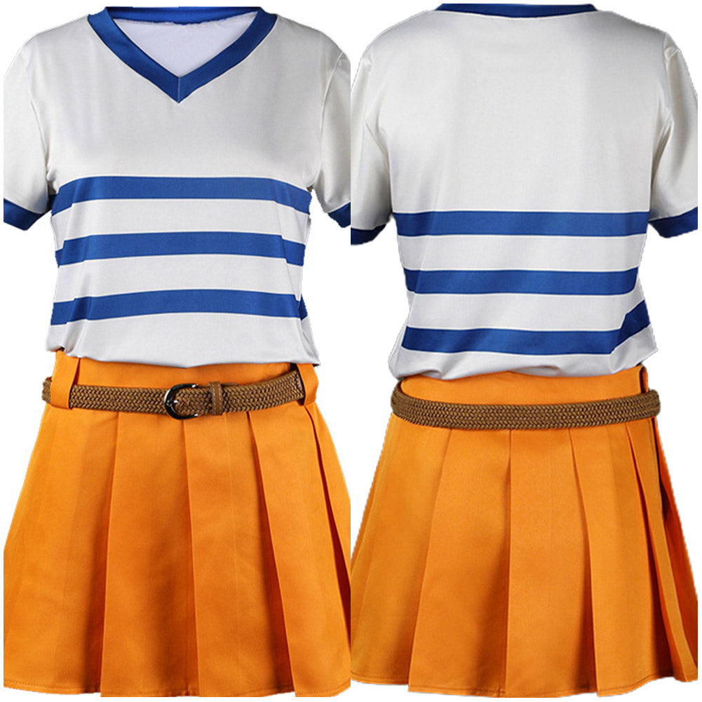 Serie One Piece Nami Kostüm Set Cosplay Halloween Karneval Kostüm