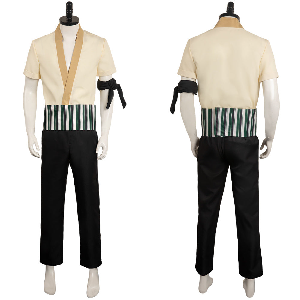 Serie One Piece Roronoa Zoro Cosplay Kostüm Set Halloween Karneval Outfits