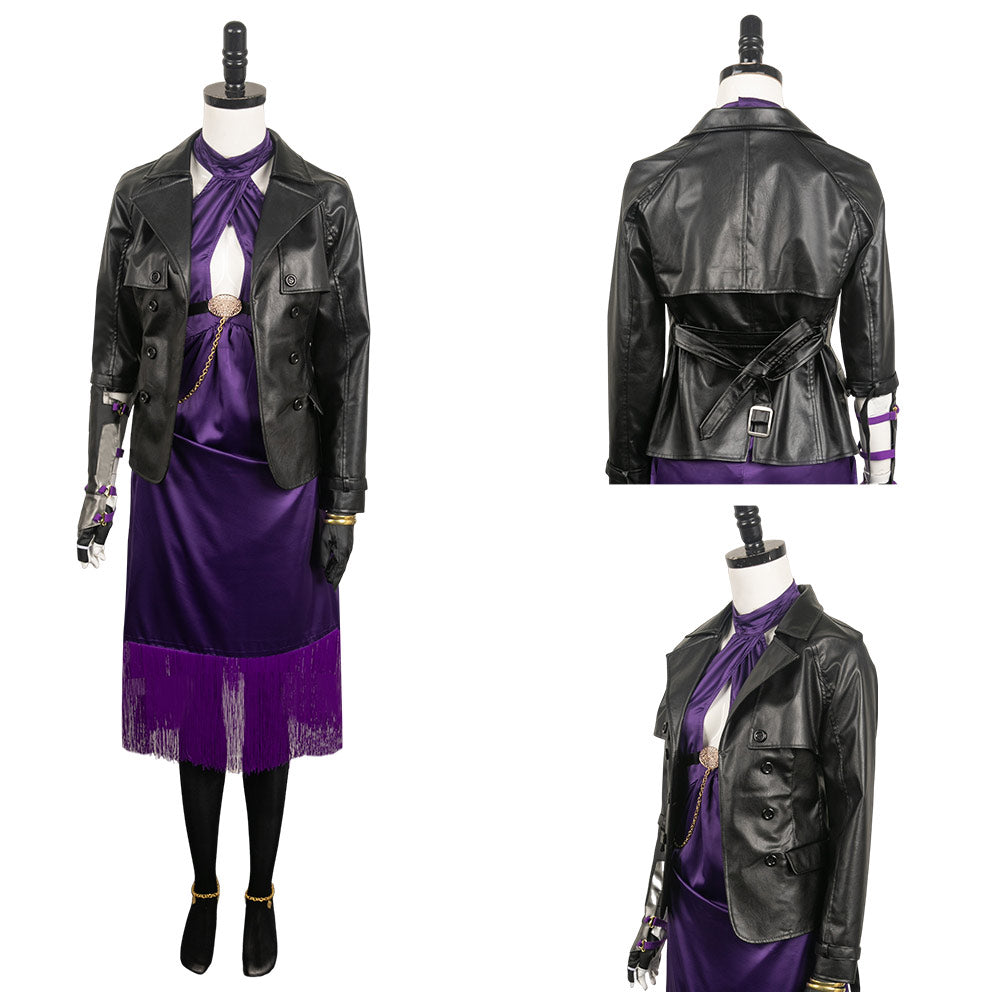 Tekken 8 Nina Williams Cosplay Kostüm Set Halloween Karneval Outfits