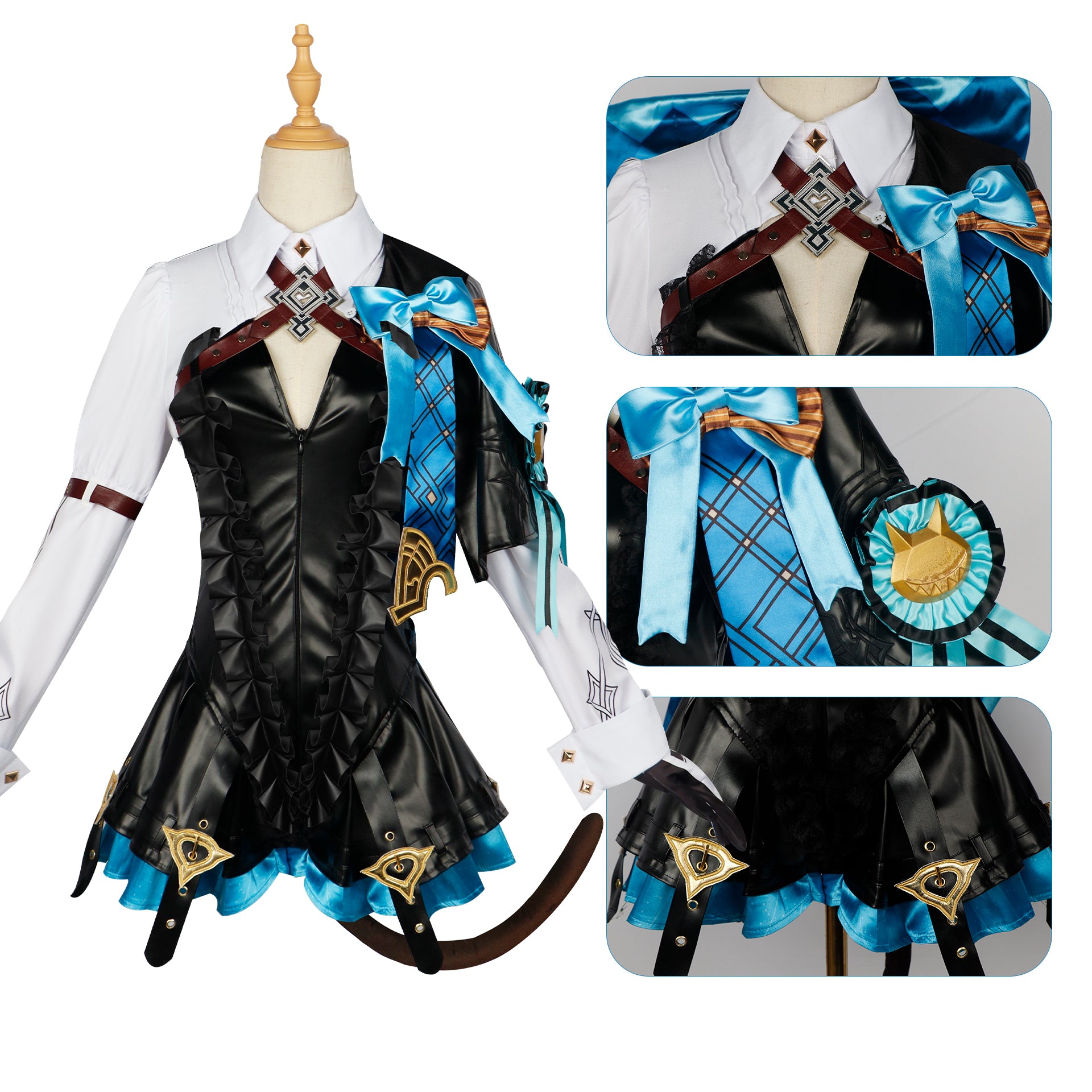 Lynette Kostüm Set Genshin Impact Lynette Cosplay Halloween Karneval Outfits