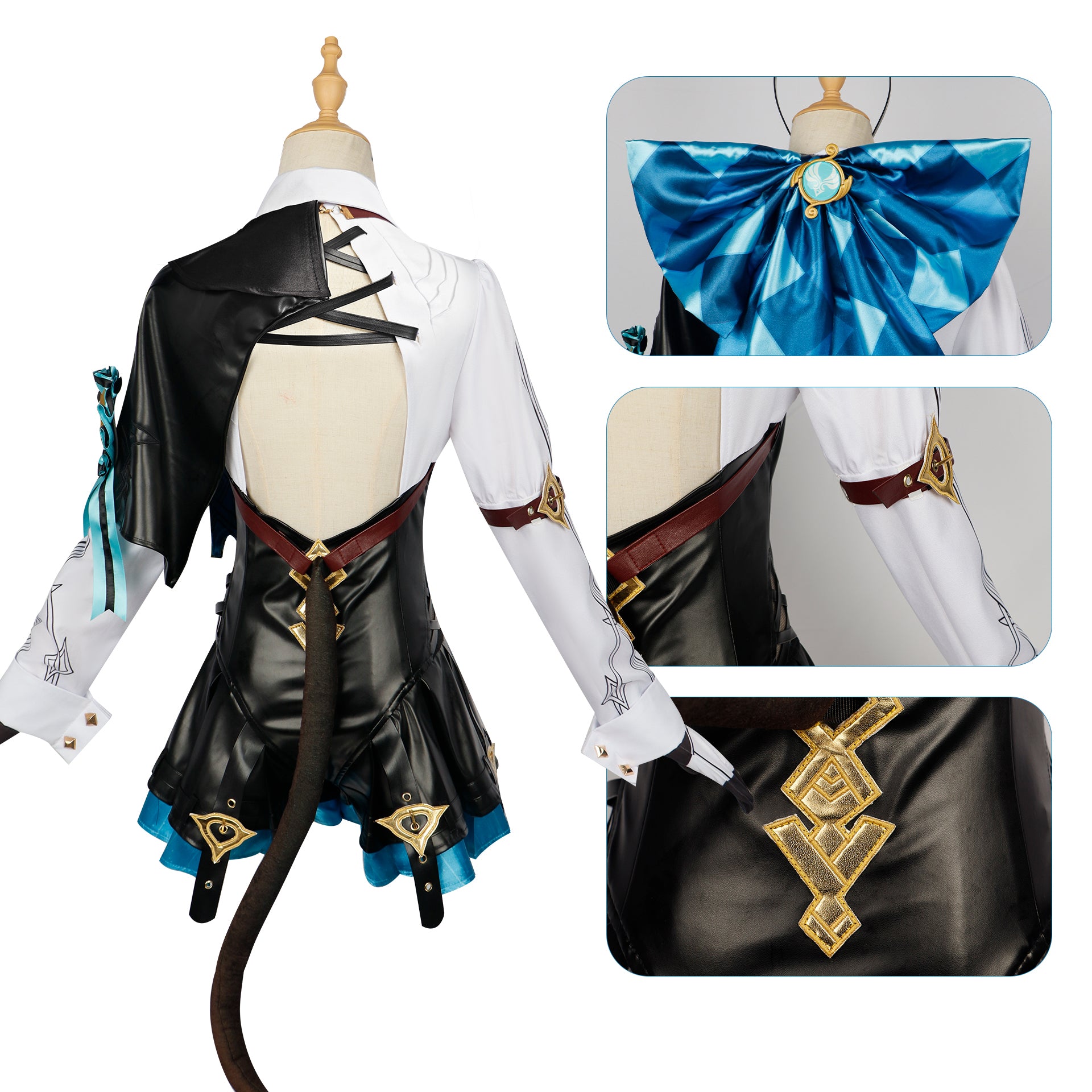 Lynette Kostüm Set Genshin Impact Lynette Cosplay Halloween Karneval Outfits