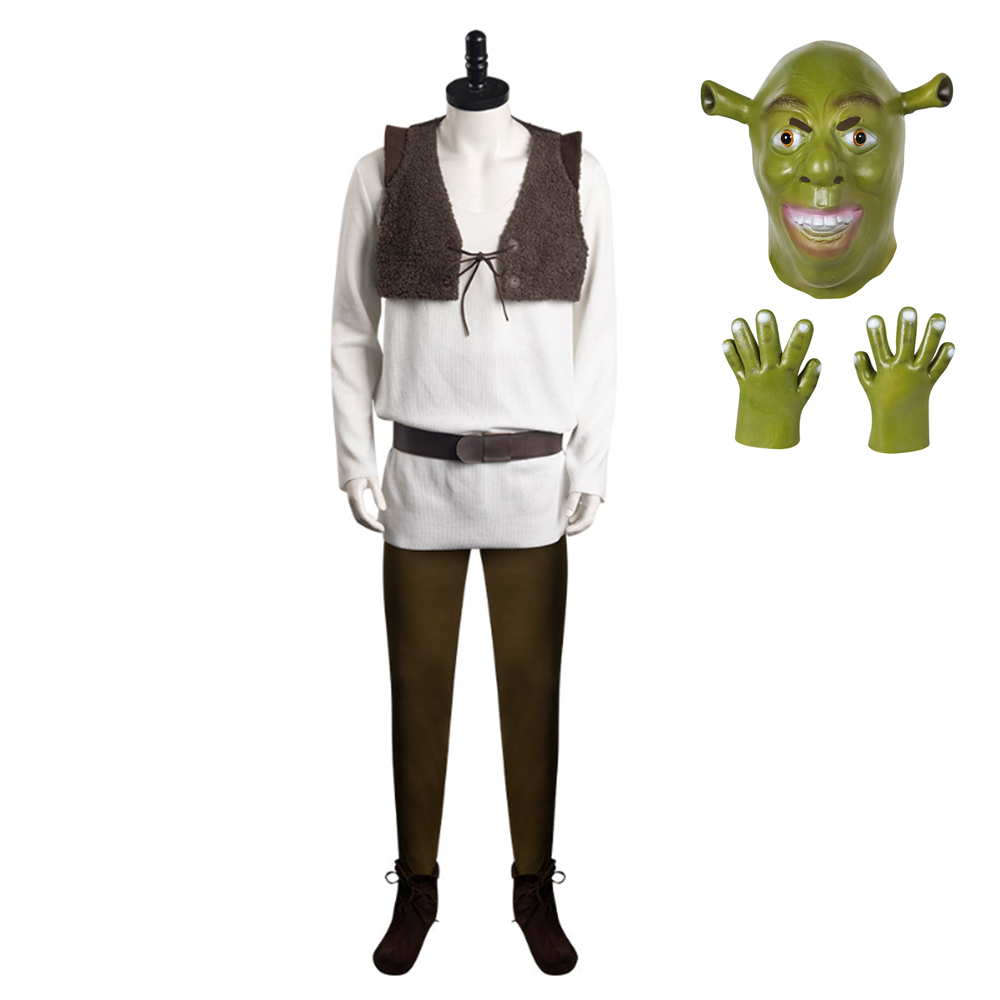 Shrek – Der tollkühne Held Shrek Kostüm Cosplay Halloween Karneval Outfits