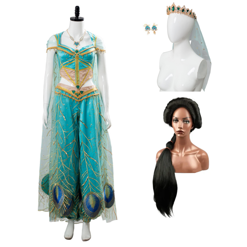 Aladdin Prinzessin Jasmin Kleid Cosplay Kostüm