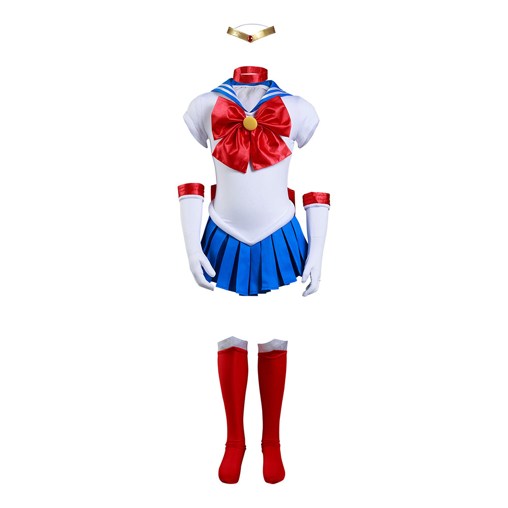Kinder Sailor Moon Tsukino Usagi Kostüm Mädchen Halloween Karneval Kostüm