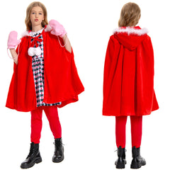 Kinder Cindy Cosplay Kostüm Cindy Lou Who Outfits Halloween Karneval Weihnachten Kleid