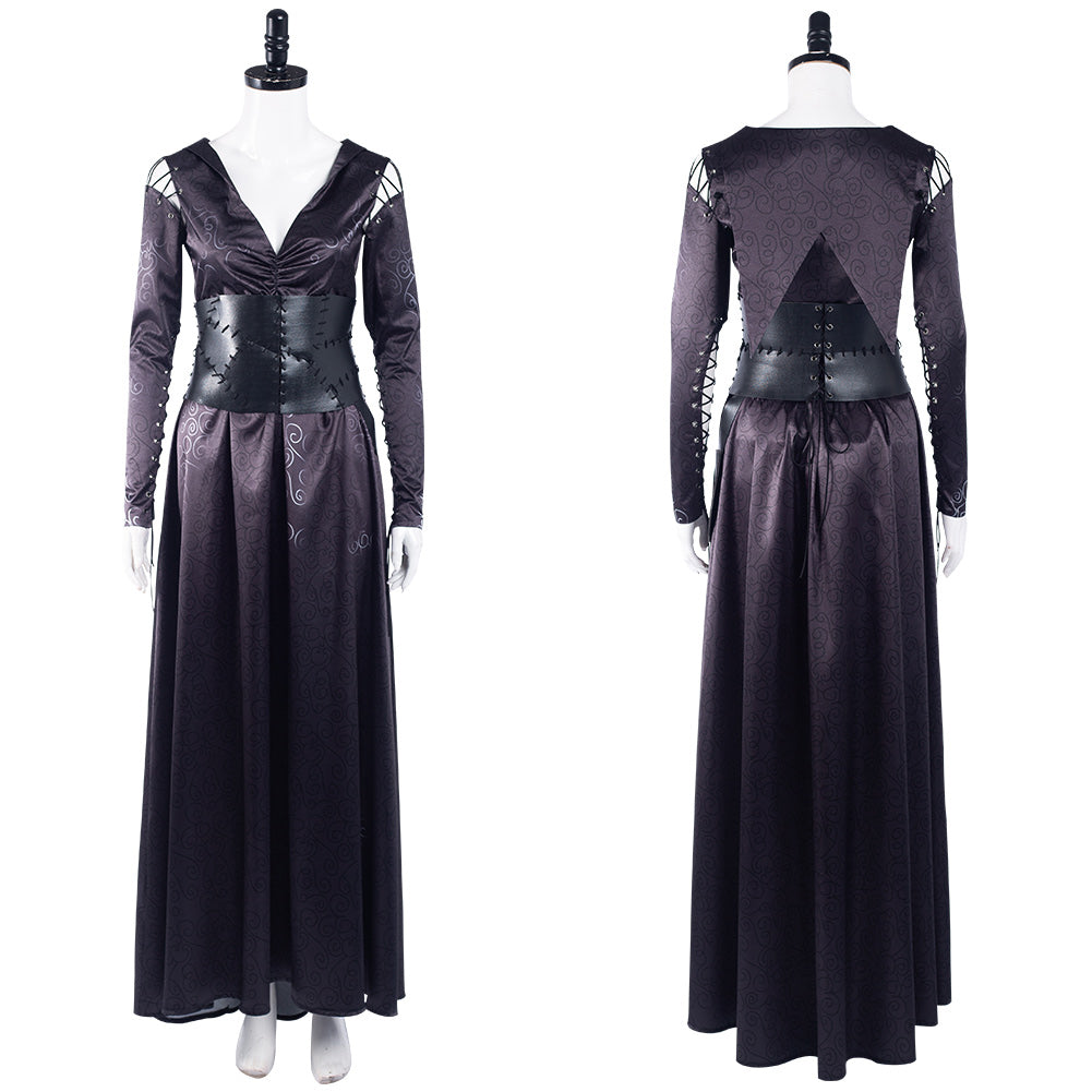 Harry Potter Bellatrix Lestrange Cosplay Kostüm Halloween Karneval Kleid