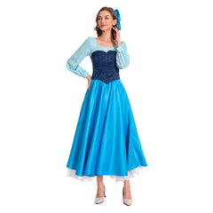 Arielle die Meerjungfrau Kleid The Little Mermaid Dress Cosplay Kostüm Blau Kleid