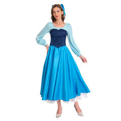 Arielle die Meerjungfrau Kleid The Little Mermaid Dress Cosplay Kostüm Blau Kleid