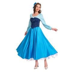 Arielle die Meerjungfrau Kleid The Little Mermaid Dress Cosplay Kostüm Blau Kleid