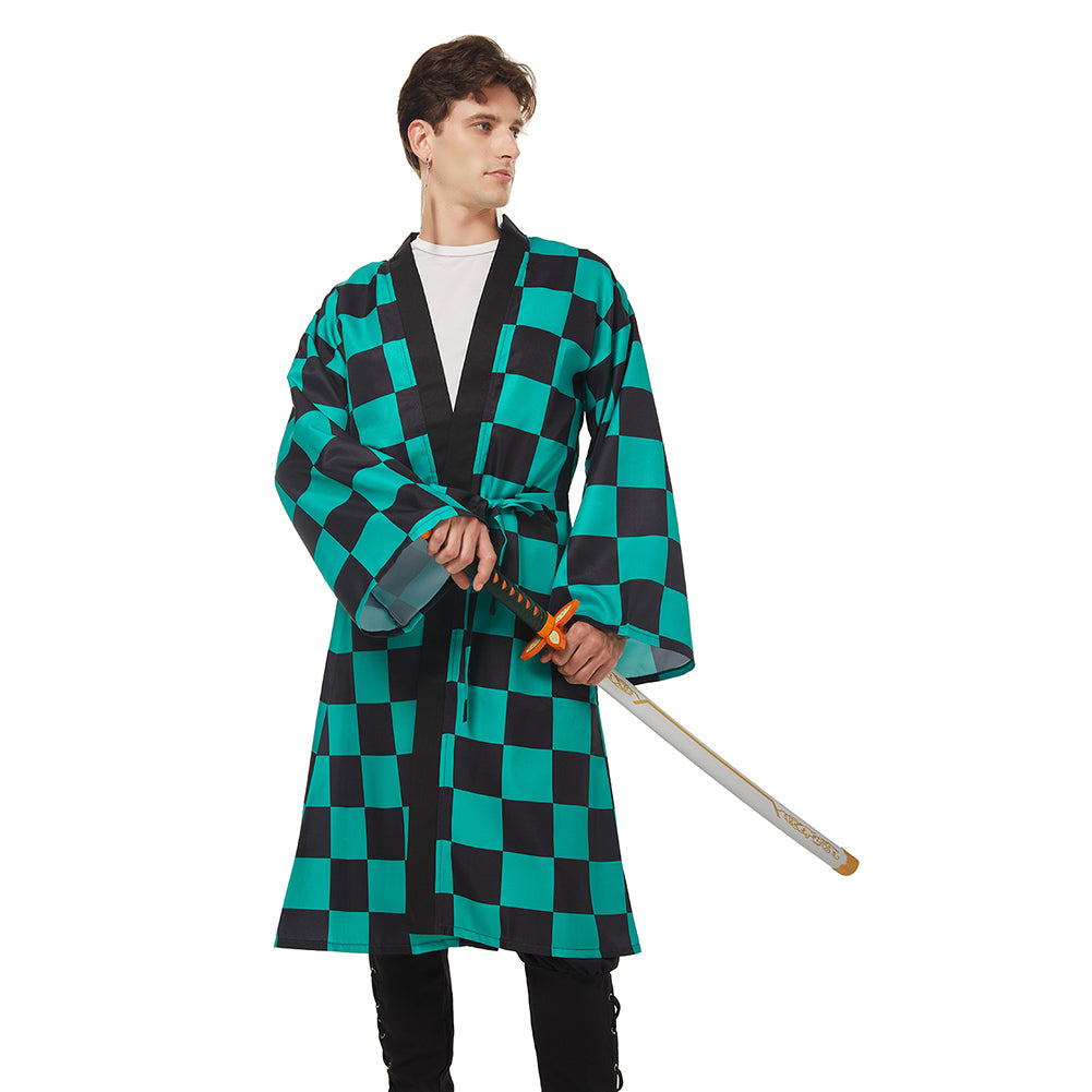 Grüner Robe mit Ohrringe DS Umhang Erwachsene Unisex Haori mit Ohrringe