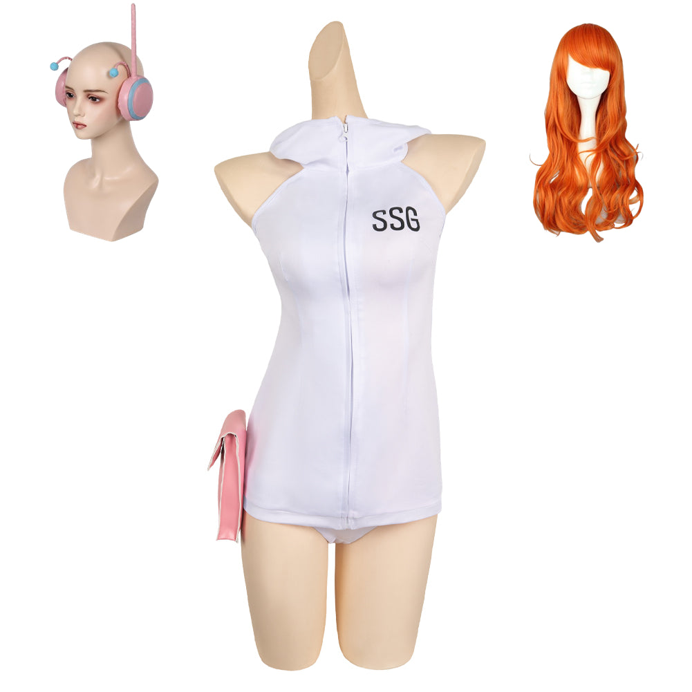 One Piece Egghead Arc Nami Weiß Cosplay Kostüm