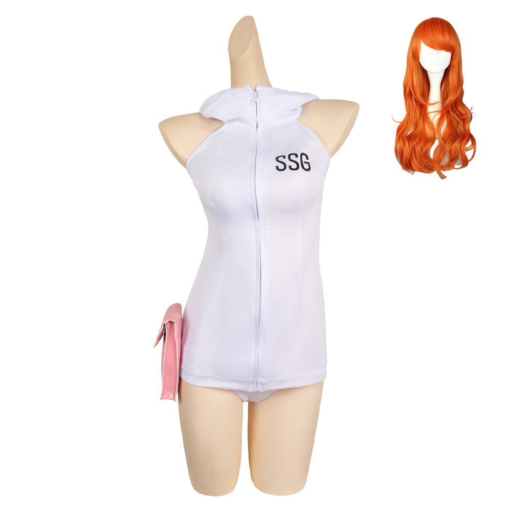 One Piece Egghead Arc Nami Weiß Cosplay Kostüm