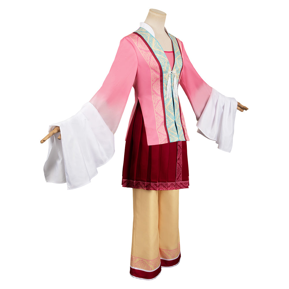 White Snake 3 Fangzhu Baoqing Embers rosa Hanfu Cosplay Outfits