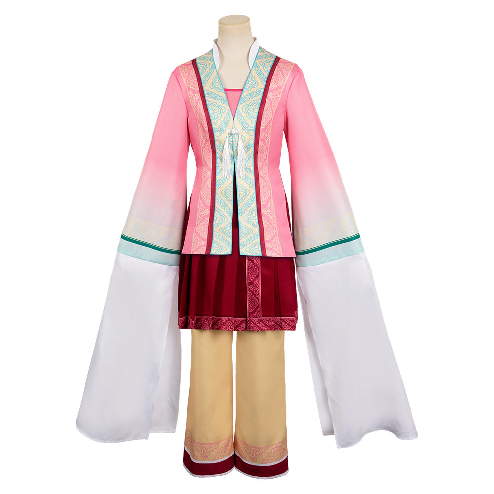 White Snake 3 Fangzhu Baoqing Embers rosa Hanfu Cosplay Outfits