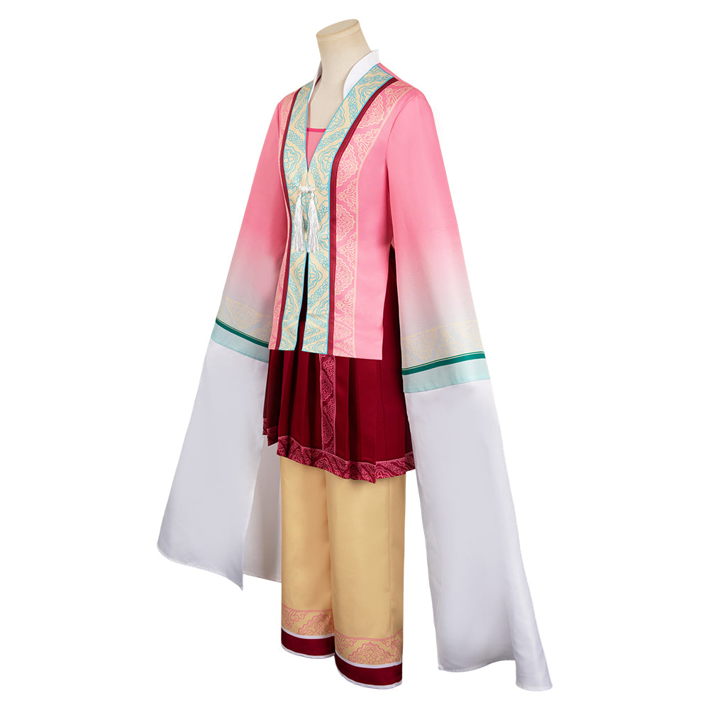 White Snake 3 Fangzhu Baoqing Embers rosa Hanfu Cosplay Outfits