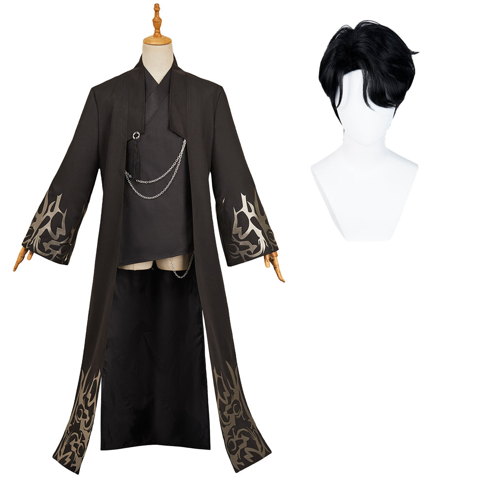 Jinu Saja schwarz Outfits KPOP Demon Hunters Saja Boys Jinu Cosplay Kostüm