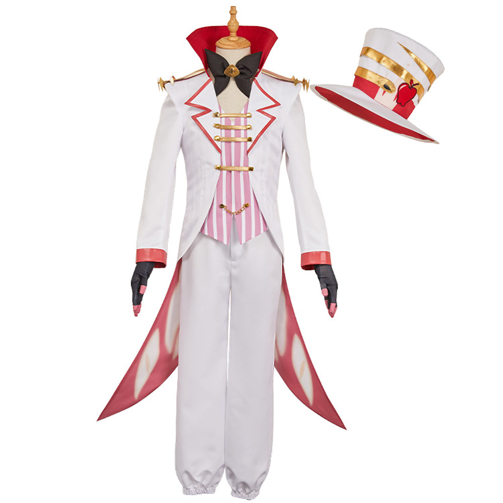 Lucifer Morningstar weiß Outfit Hellaverse Hazbin Hotel Lucifer Cosplay Kostüm