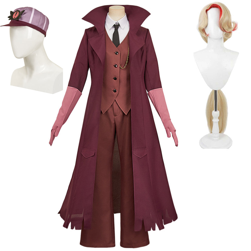 Charlotte Morningstar weinrot Kostüm Set Hazbin Hotel Charlie Cosplay Kostüm