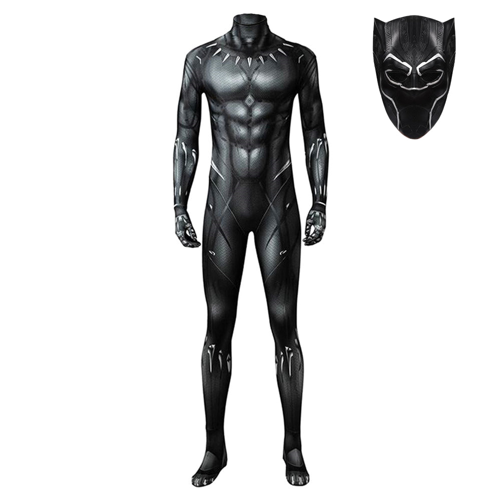 2018 Black Panther T'Challa Jumpsuit Full Set Cosplay Kostüm