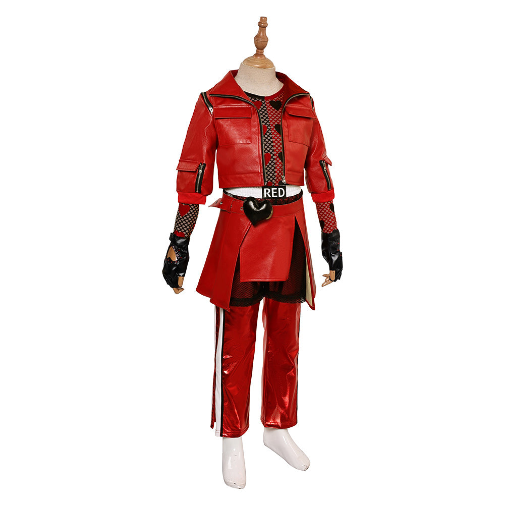 Mädchen Kinder Descendants 2024 The Rise of Red Cosplay Kostüm Version B