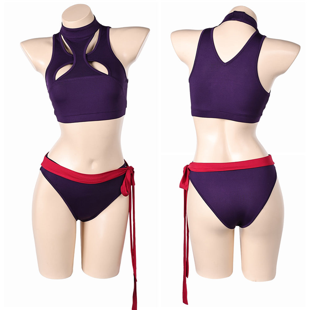 Psylocke Badeanzug lila Bademode Cosplay Outfits