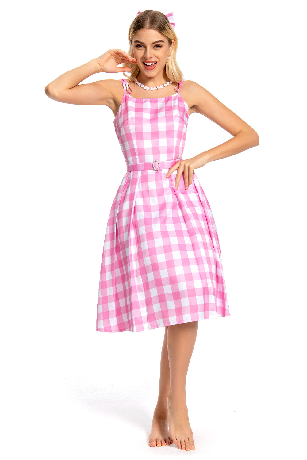 Barbie Kleid 2023 Barbie Margot Robbie Barbie rosa Kleid Cosplay Kostüm Halloween Fasching Kleid