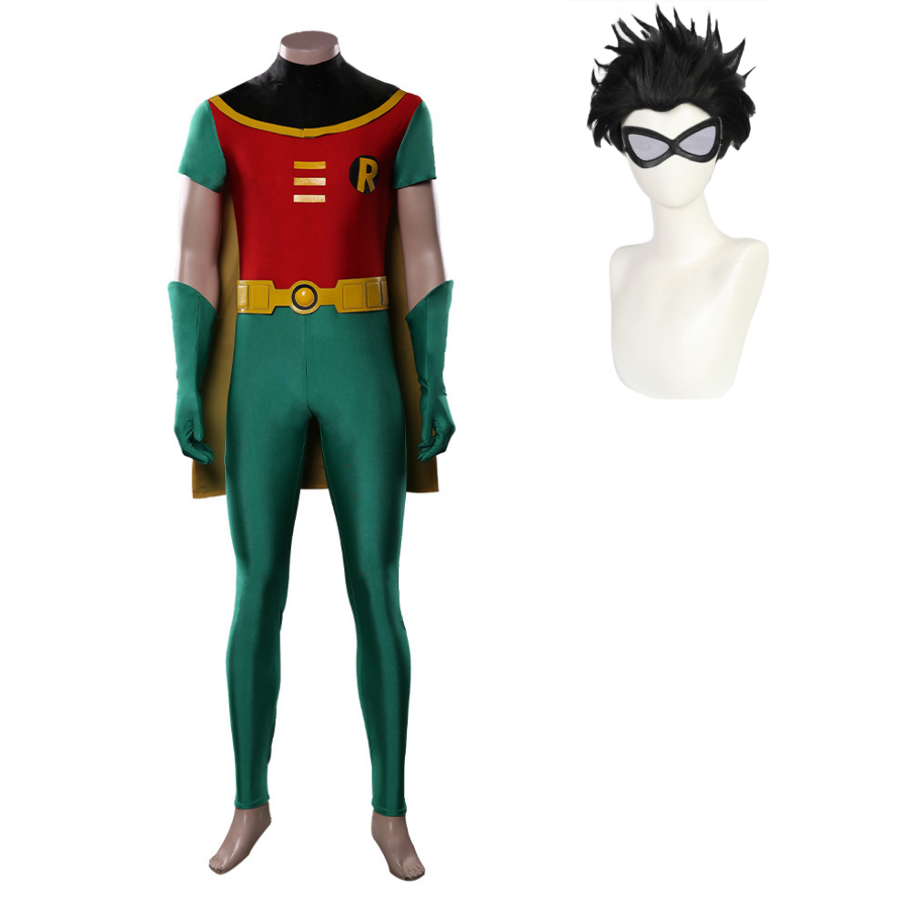 Teen Titans Robin Cosplay Kostüm Jumpsuit Halloween Karneval Outfits