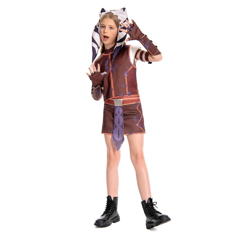 Kinder Tales of the Jedi Cosplay Ahsoka Tano Kostüm Halloween Karneval Outfits