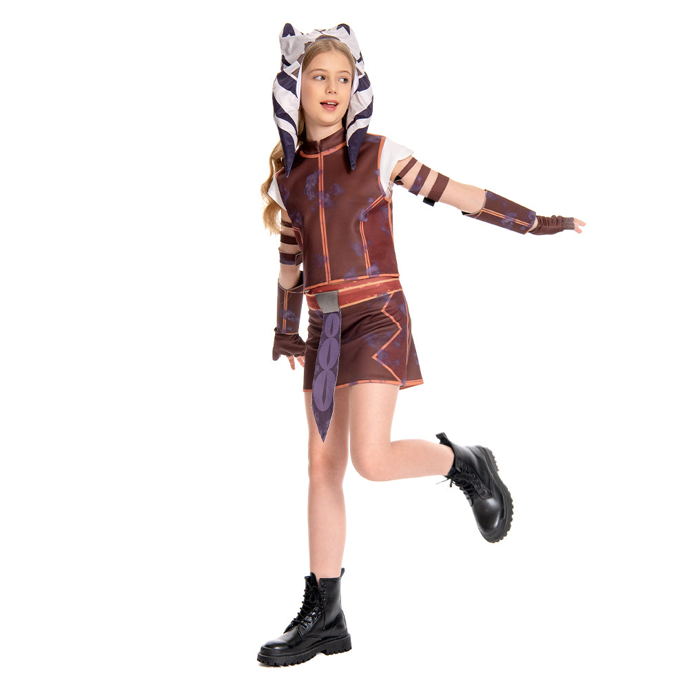 Kinder Tales of the Jedi Cosplay Ahsoka Tano Kostüm Halloween Karneval Outfits