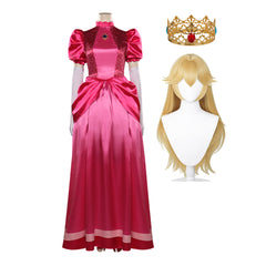 The Super Mario Bros. Movie Prinzessin Peach Kleid Cosplay Halloween Karneval Outfits