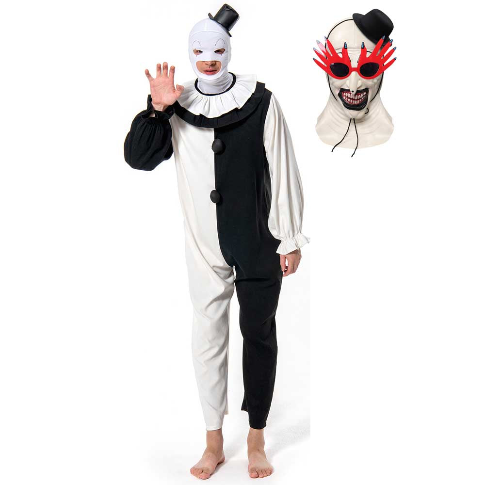 Terrifier 2 Art the Clown Cosplay Kostüm Outfits Halloween Karneval Jumpsuit