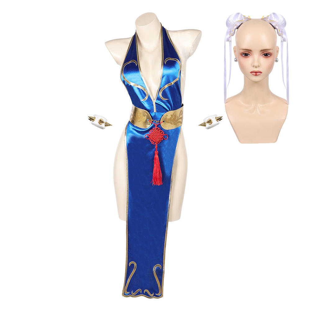Street Fight Chun Li Cheongsam Cosplay Kostüm Set