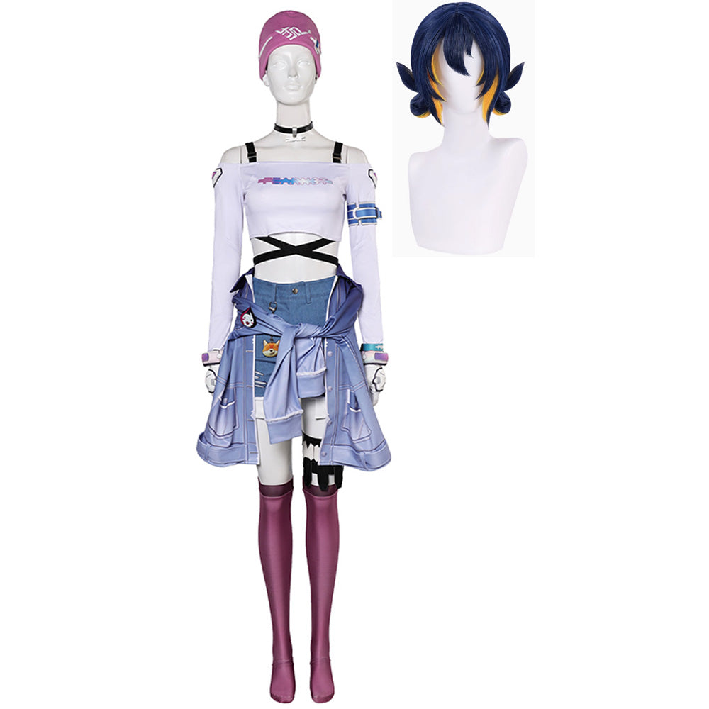 OW Le SSerafim Kiriko Kostüm Set Overwatch Kiriko Antifragile Kira-Kira Cosplay Outfits
