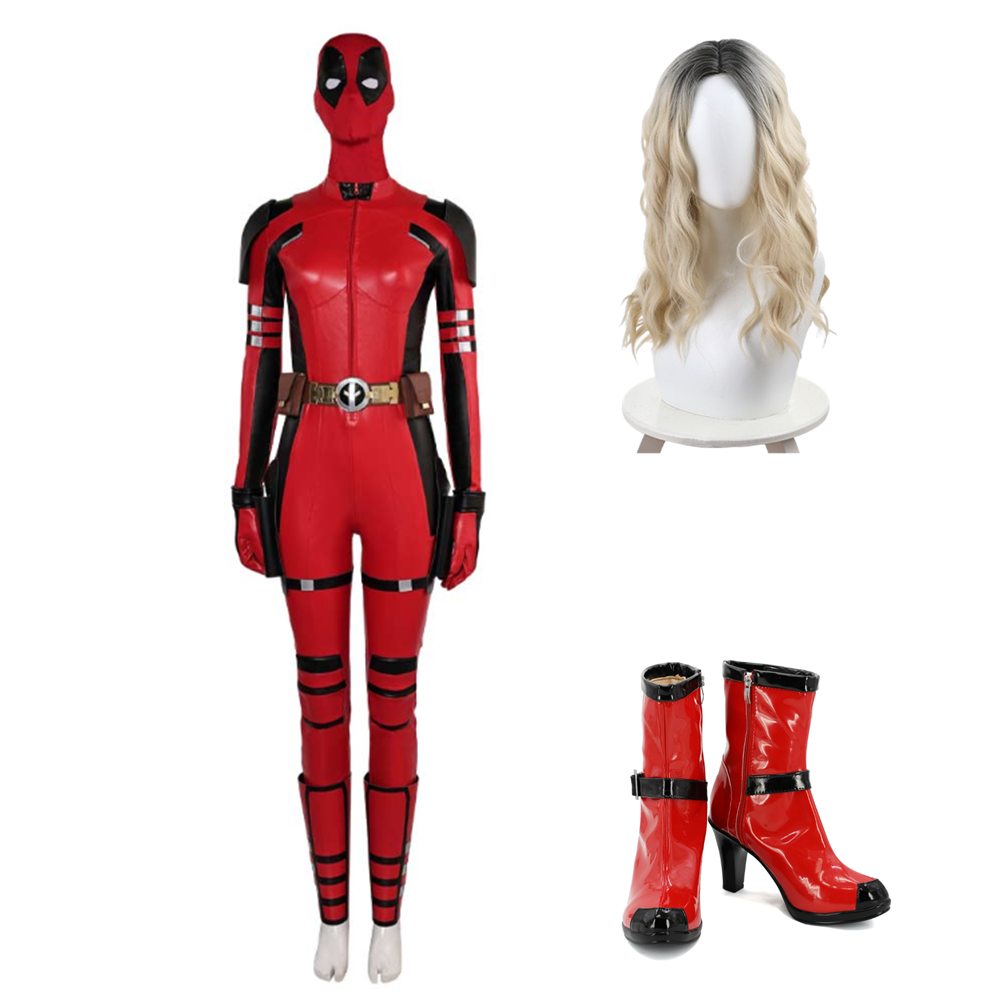 Deadpool & Wolverine weblich Deadpool Lady Deadpool Wanda Wilson Jumpsuit Cosplay Kostüm