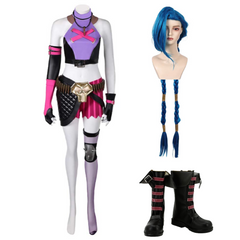 Arcane 2024 League of Legends Jinx Cosplay Kostüm Set