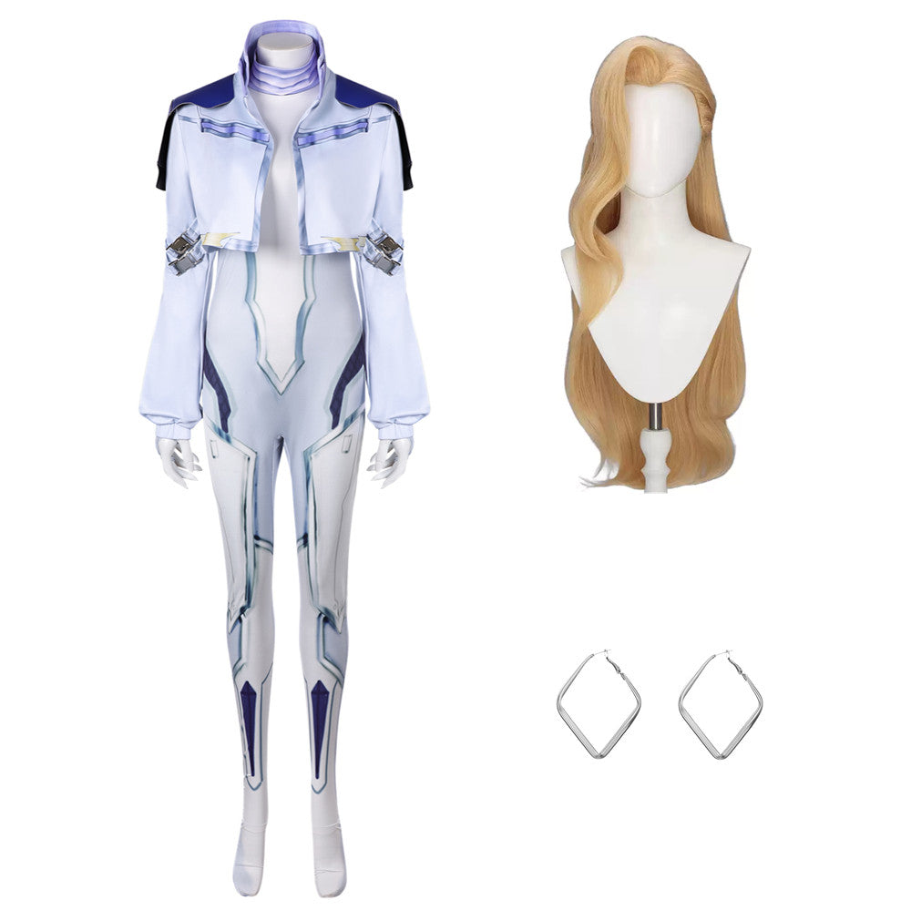 Dagger M-Rival weiß Jumpsuit Cosplay Outfits