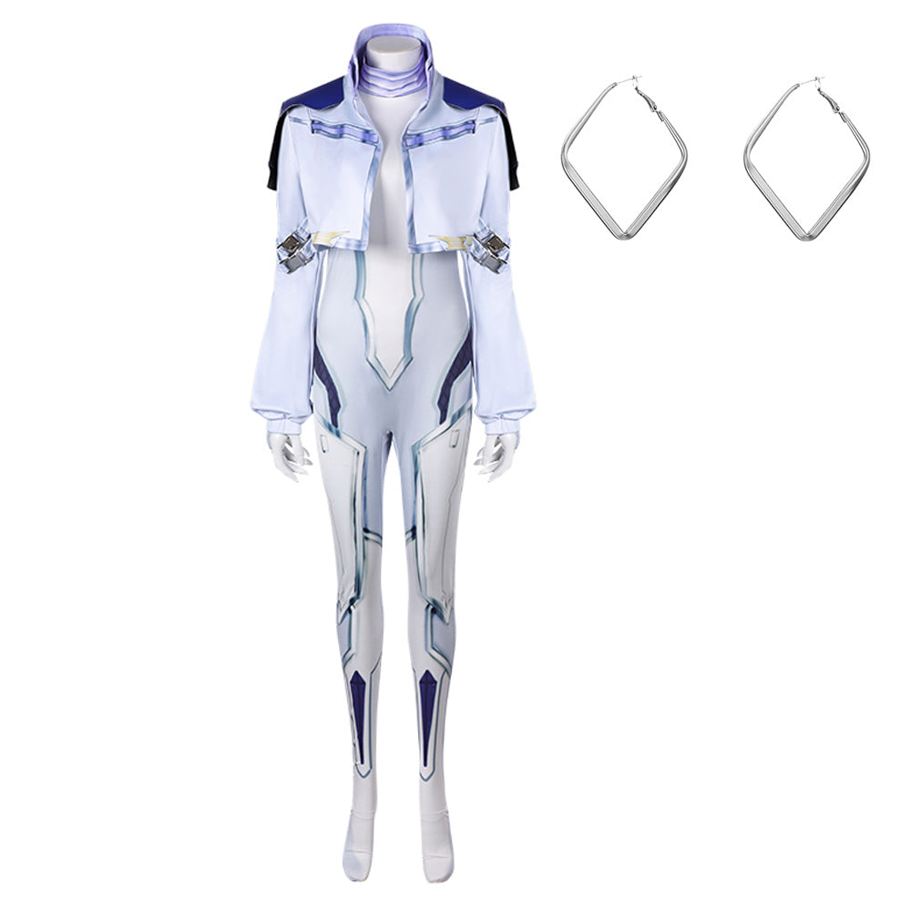 Dagger M-Rival weiß Jumpsuit Cosplay Outfits