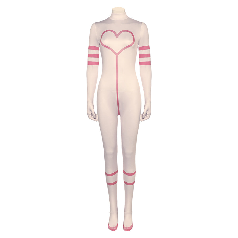 Hazbin Hotel Angel Dust weiß Jumpsuit Cosplay Outfits