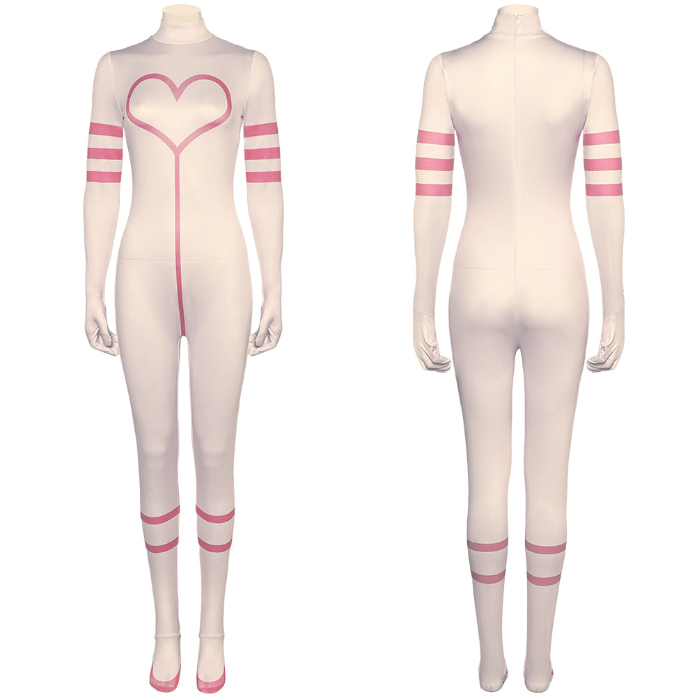 Hazbin Hotel Angel Dust weiß Jumpsuit Cosplay Outfits