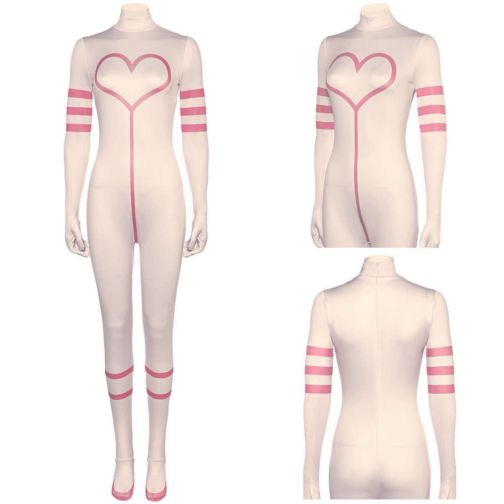 Hazbin Hotel Angel Dust weiß Jumpsuit Cosplay Outfits