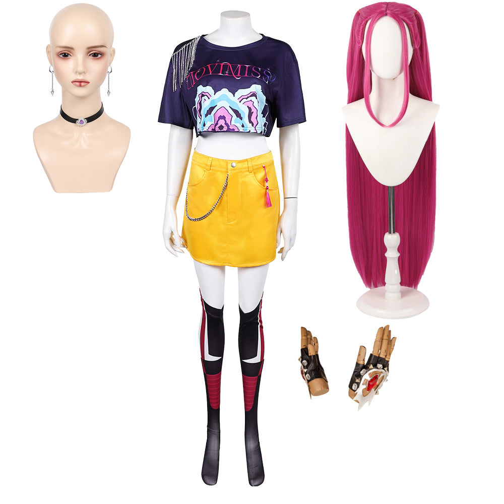 Huntrix Mira Kostüm Erwachsene Kpop Demon Hunters Mira Cosplay Outfits