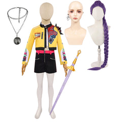 Huntrix Rumi Kinder K-Pop: Demon Hunters Rumi gelb Cosplay Outfits