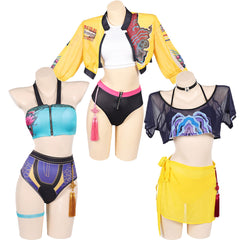 Huntrix Damen Bademode K-Pop Demon Hunters Cosplay Outfits