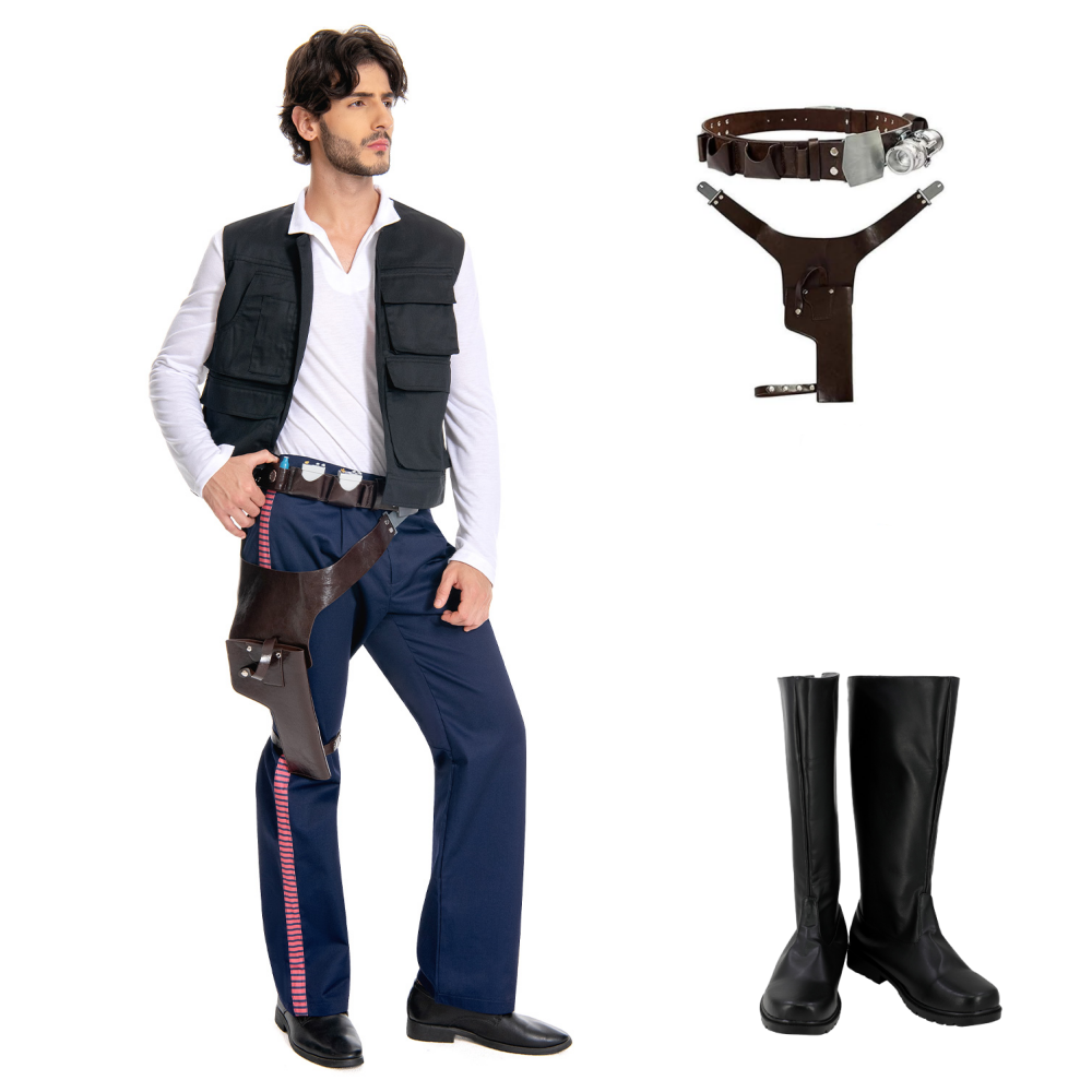 ANH A New Hope Han Solo Cosplay Kostüm Weste Hemd Hose